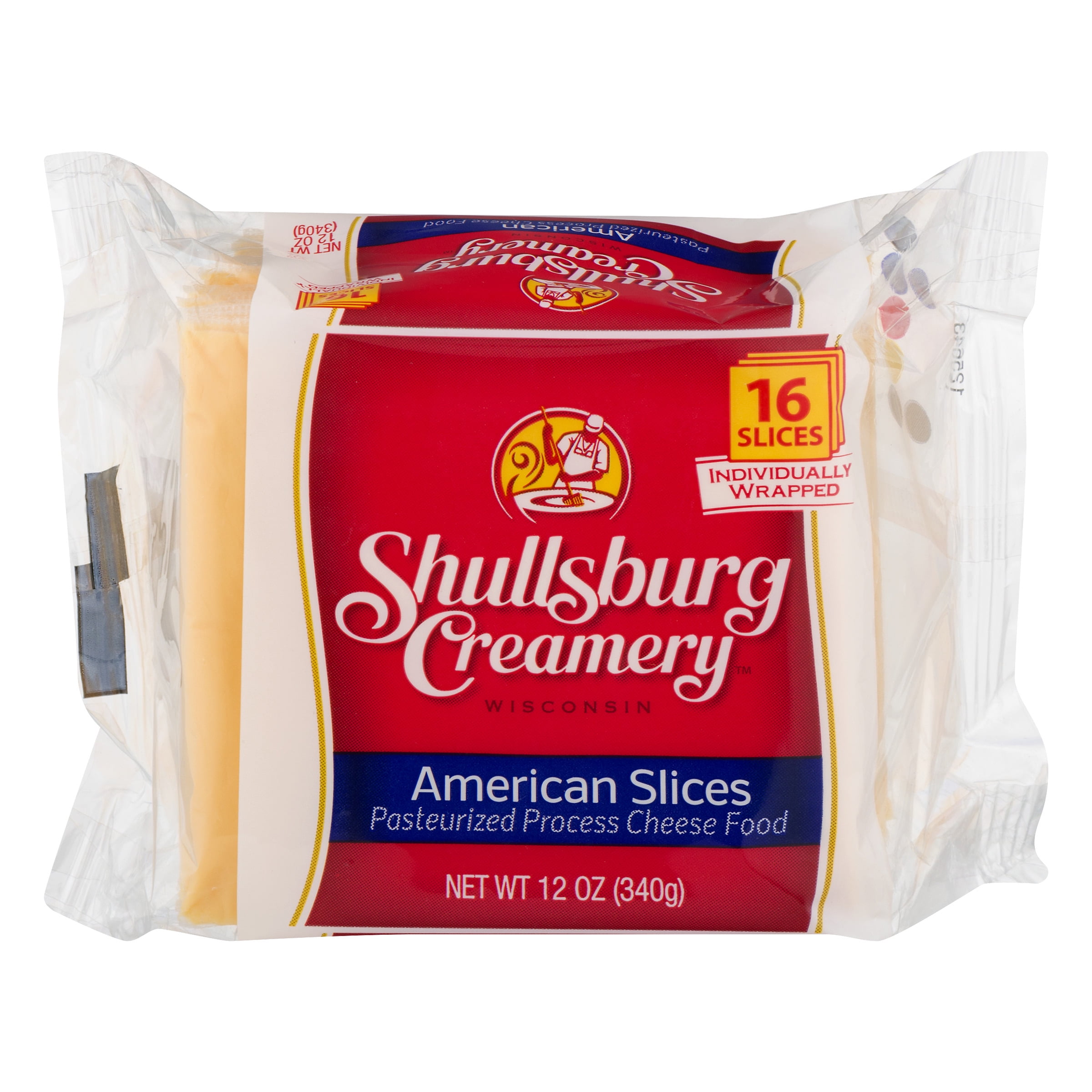 Shullsburg Creamery Sliced American Cheese, Individually Wrapped, 12 oz