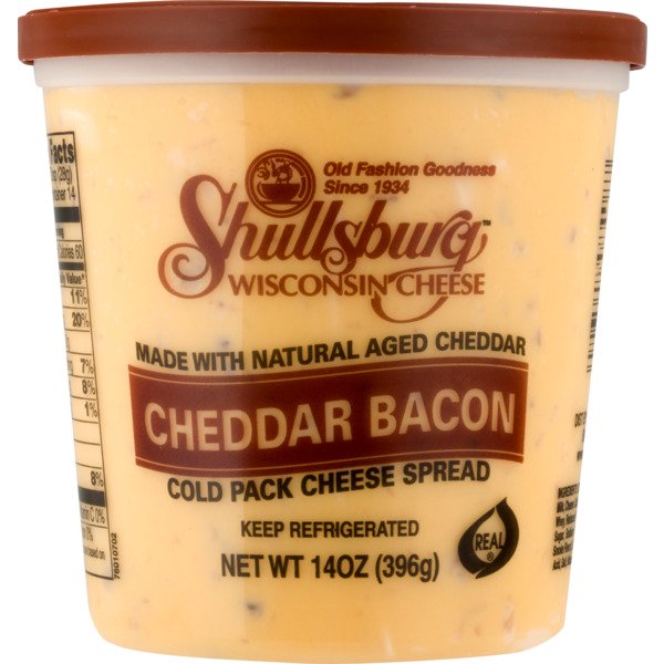 Shullsburg Creamery Spreadable Cold Pack Cheddar Bacon Cheese Spread