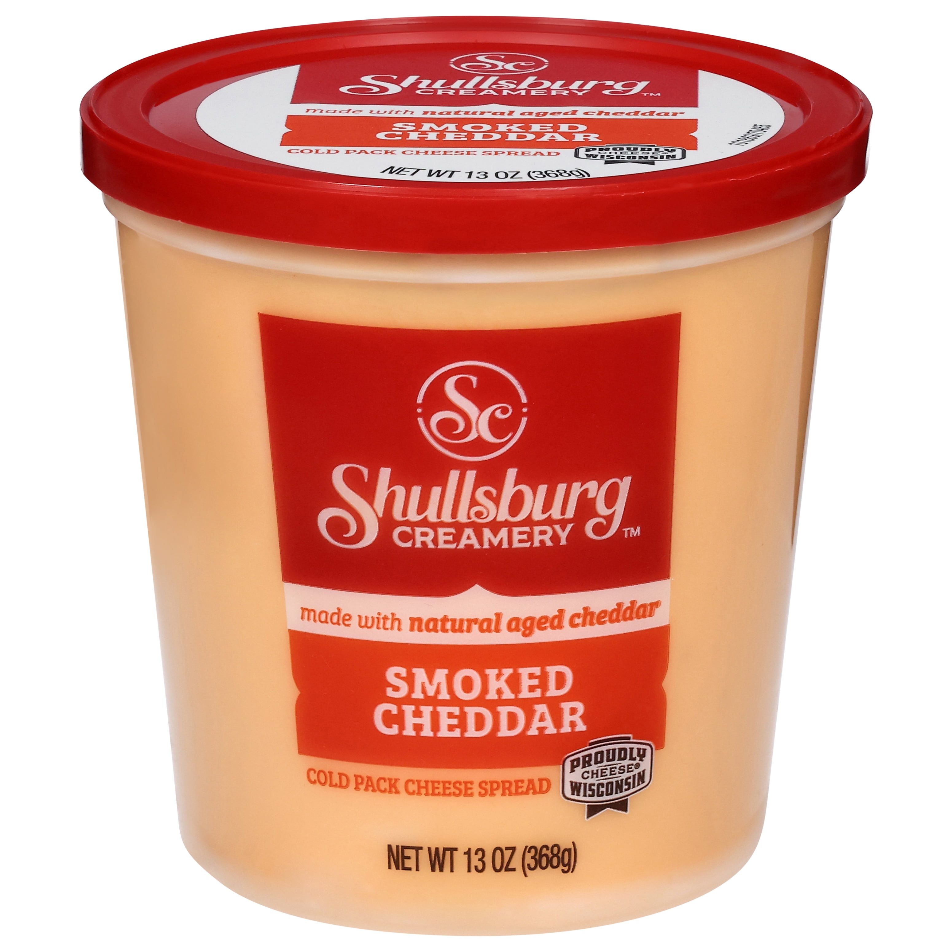 Shullsburg Creamery Smokey Cheddar Spreadable Cheese Spread, 13 oz, Tub, Refrigerated