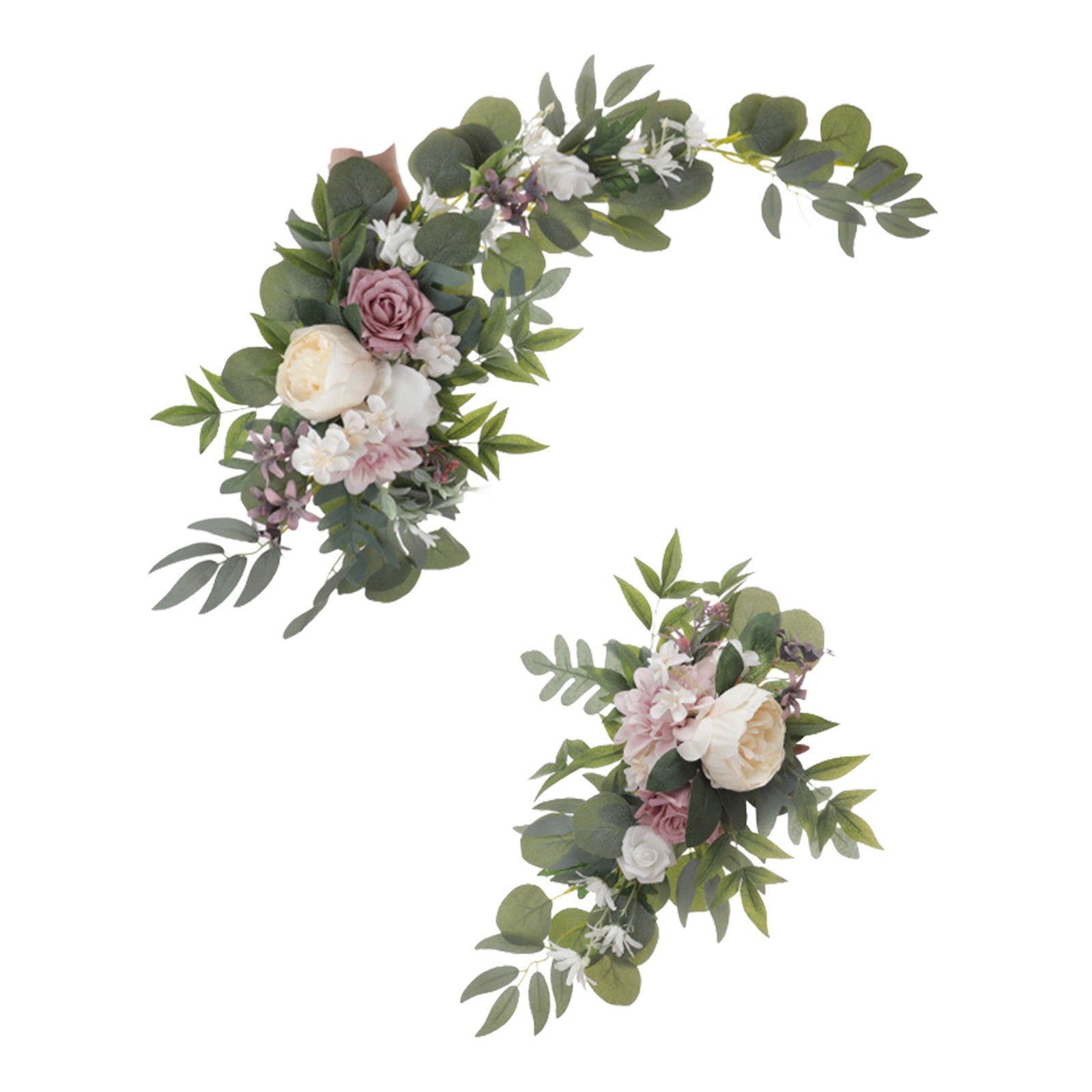 Shumdi Elegant Artificial Floral Swag with Red and Blue Roses ...