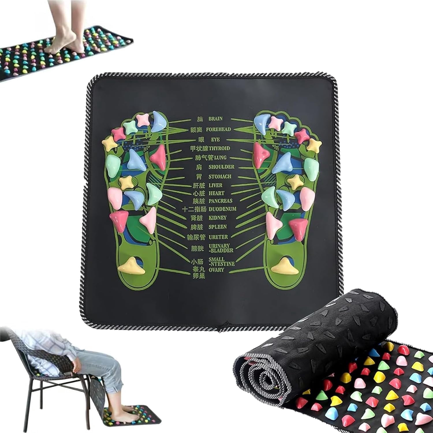 Shumeijian Feet Mat, Foot Massage Mat Reflexology Walk Stone Road, Foot ...