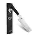 thumbnail image 1 of Shun Dual Core 6.5" Nakiri Knife, Handcrafted Japanese Vegetable Knife, VG10 and VG2 Damascus Steel Blade, Pakkawood Handle, Japanese Slicing Tool For Professional and Home Chefs, 1 of 7