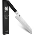 thumbnail image 1 of Shun Dual Core 8" Kiritsuke Knife, Handcrafted Japanese Kitchen Knife for Professional and Home Chefs, VG10 and VG2 Damascus Steel Blade, Pakkawood Handle, 1 of 7