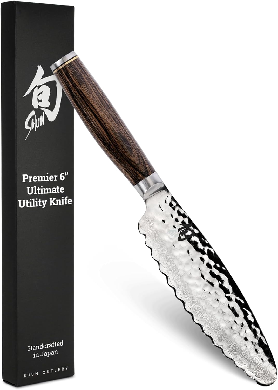 Shun Premier Ultimate Utility Knife 6-Inch, Serrated Utility Knife for Sandwiches and Vegetables