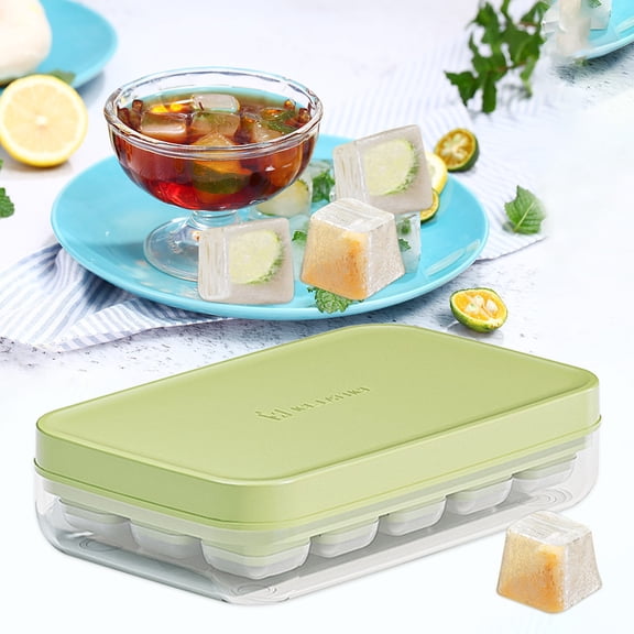 ShunRuiPi New Ice Cubes Maker,6 Hole Ice Cubes Molding Ice Box Small Household Refrigerator Easy-release Ice Lattice with Cover Ice Lattice, Baby Popsicle Molds, Popsicles Molds for Kids
