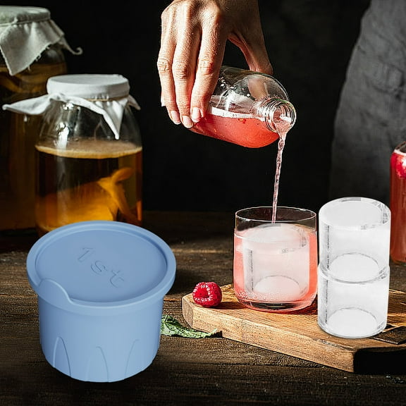 ShunRuiPi Easy Release Ice Tray With Lid For 20-40 Cups 3 Hollow Cylinder Ice Molds For Mugs Reusable Large Ice Tray Suitable For 20oz-24oz, Popsicle, Reusable Popsicle Sticks Under