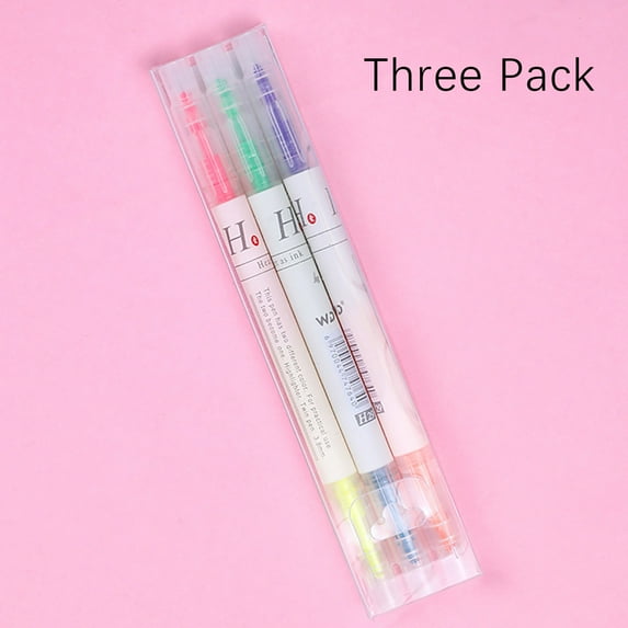 ShunRuiPi Beautiful and Lovely Double Head Double Color Fluorescent Pen, Beautiful School Supplies, Fluorescent Pen Is Used for Recording Notes, Colorful Pens, Marker Pen 5ML, Cute Beautiful Stuff