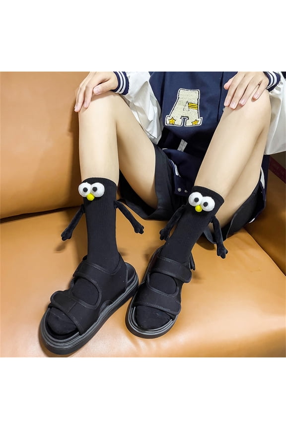 Black and Friday Home Couple Holding Hands Socks,Funnys Magnetic Suction Doll Couple Socks,Funnys Socks for Children's, Room Decor, Best Sellers Under