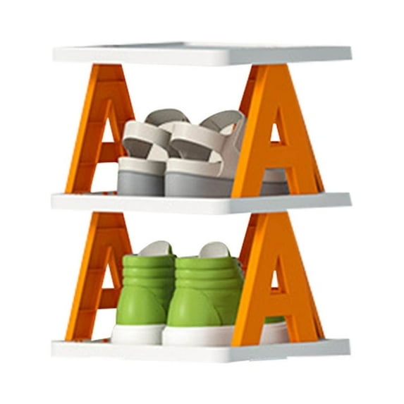 ShunRuiPi Multi-layer Letter Shoe Rack, Small Shoe Cabinet for Household Doorstep Balcony, and Economical Folding Shoe Rack for Student Dormitories, Room Decor, Room Organization Under