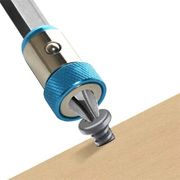 ShunRuiPi Screwdriver Head Upgrade Magnetizer Screw Hex Shank Screwdriver Bit Clip,Quick Release Lightweight Drill Screw Adapter, Multipack Magnetic Screw Ring Holders Household Tool,Blue, 2pcs
