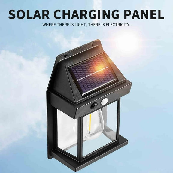 ShunRuiPi Single Light Source Wall Light Solar Rechargeable Wiring-free Body Sensor Floodlight Garden Light, Solar Garden Lights, Walkway Solar Lights for Outside Under