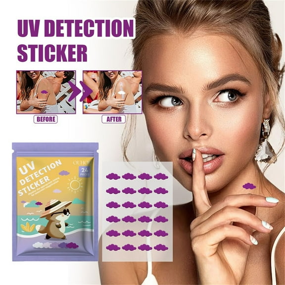 ShunRuiPi Soon Detection Stickers, Sunscreen Patches Reminder, Reusuable Sunblock Patches Stickers, Testing Whether Sunscreen Are Needed, When To Re-Apply Sunscreen, Sunblock Stickers for Reapplying