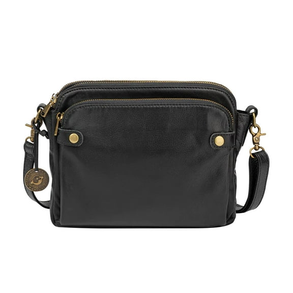 ShunRuiPi Black and Friday Three-layer Leather Crossbody Shoulder Bag Hold Bag Foldable Lightweight Outdoor Leisure Bag, Organization and Storage, Organizers