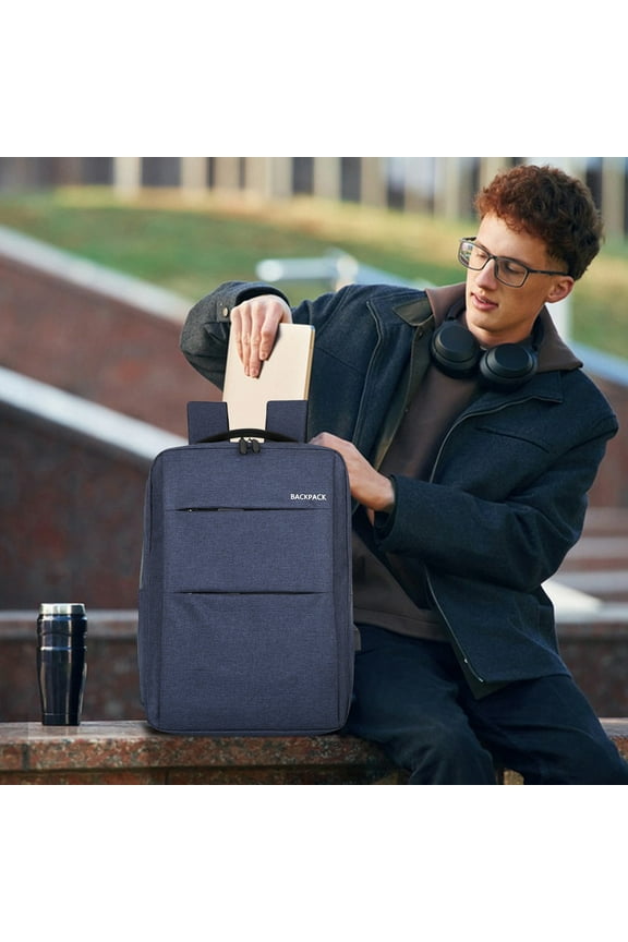 Black and Friday and Cyber and Monday Travel Laptop Backpack with USB Charging Port Business Backpack with Luggage Straps for Women and Men, Clothes Storage, Moving Supplies