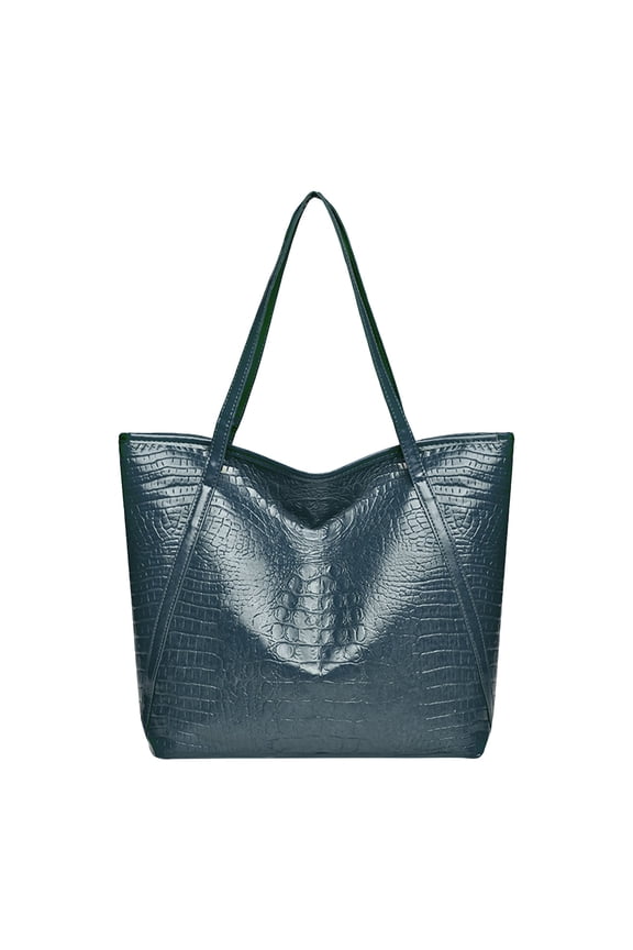 Tote Bag for Women Crocodile Embossed Large Capacity Shoulder Handbag for Laptop Work Office Shopping Travel