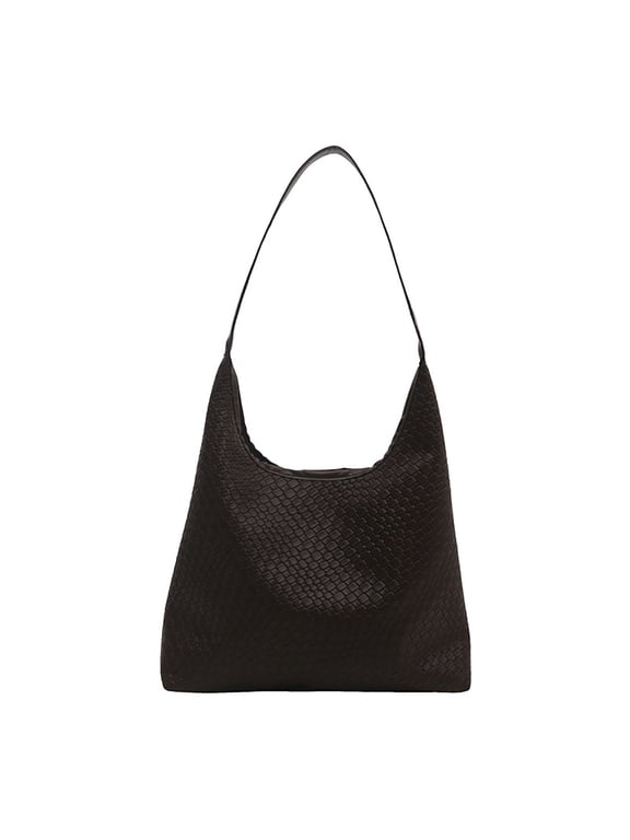 Womens Large Woven Shoulder Bag Soft Slouchy Hobo Tote Purse