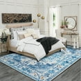 thumbnail image 1 of Shunda K Moroccan 5x8 Rugs for Living Room, Large Washable Area Rug Ultra-Thin Soft Carpet, Oriental Trellis Bedroom Rug Distressed Non Shedding Throw Rug for Living Dining Room Office (5x8ft, 02), 1 of 1