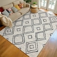 thumbnail image 1 of Shunda K Moroccan 5x8 Rugs for Living Room, Large Washable Area Rug Ultra-Thin Soft Carpet, Oriental Trellis Bedroom Rug Distressed Non Shedding Throw Rug for Living Dining Room Office (5x8ft, 04), 1 of 5