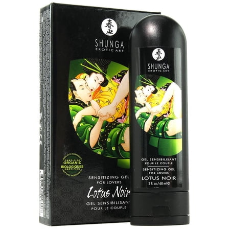 Shunga Lotus Noir, Organic Water Based Sensitizing Lubricant Gel for Couples, 2 oz