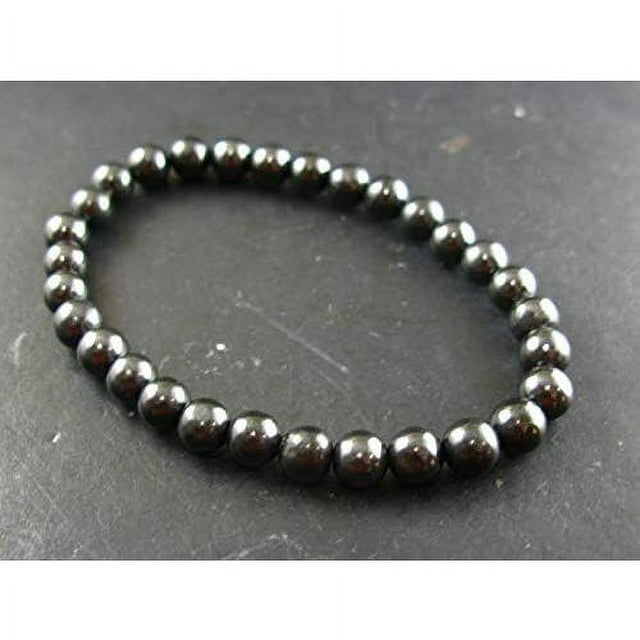 Shungite Bracelet From Russia - 6Mm Round Beads - 7