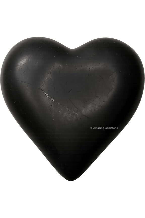Shungite Crystal Heart - Pocket Massage Worry Stone