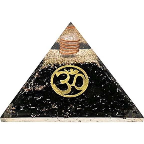 Shungite Crystal Orgone Pyramid, Organite Pyramid Holistic OM - Small