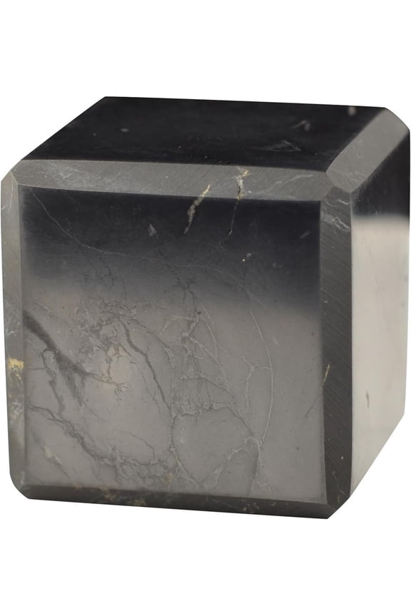 Shungite Cube 40 mm / 1.57" Polished Natural Black Crystal for Chakra Healing, Grounding, Energy Protection, and Reiki Ideal for Meditation, Desk Decor, and Home or Office Use Shungite Miracle