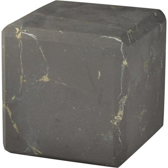 Shungite Cube 40 mm / 1.57" Unpolished  Natural Black Crystal for Chakra Healing, Grounding, Energy Protection, and Reiki  Ideal for Meditation, Desk Decor, and Home or Office Use