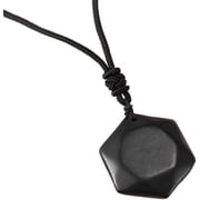 Shungite EMF Protection Energy Star of David Necklace for Men Women,Black