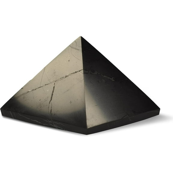 Shungite Miracle Pyramid Polished 50mm (1.97 inches) - Natural Healing Crystal for Chakra Balancing & Cleanse