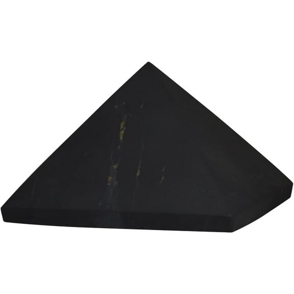 Shungite Miracle Pyramid Unpolished 40mm (1.57 inches) - Natural Healing Crystal for Chakra Balancing & Cleanse