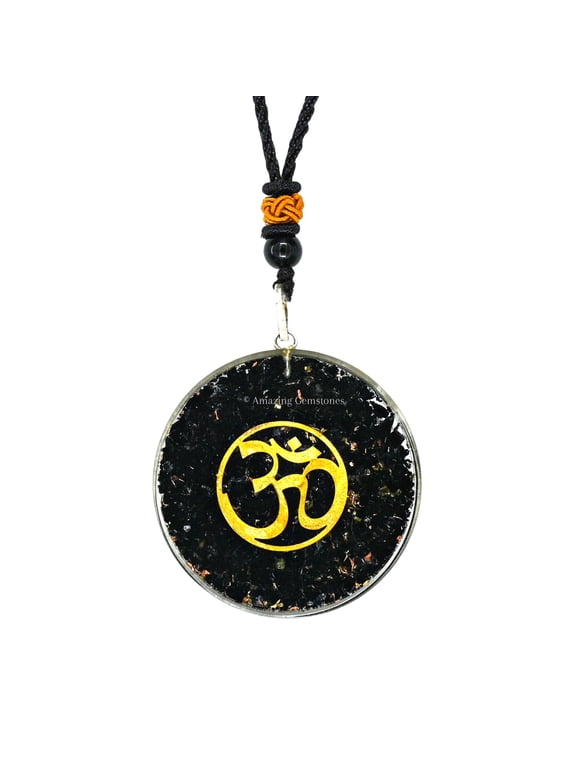 Om Shungite Orgone Pendant (Round)