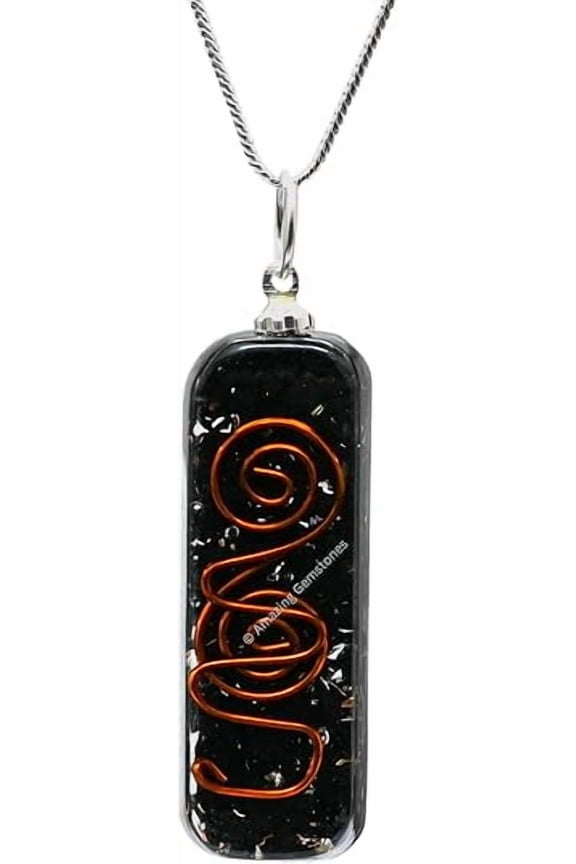 Shungite Orgone Healing Pendant Necklace for Protection for Men Women with Adjustable Cord