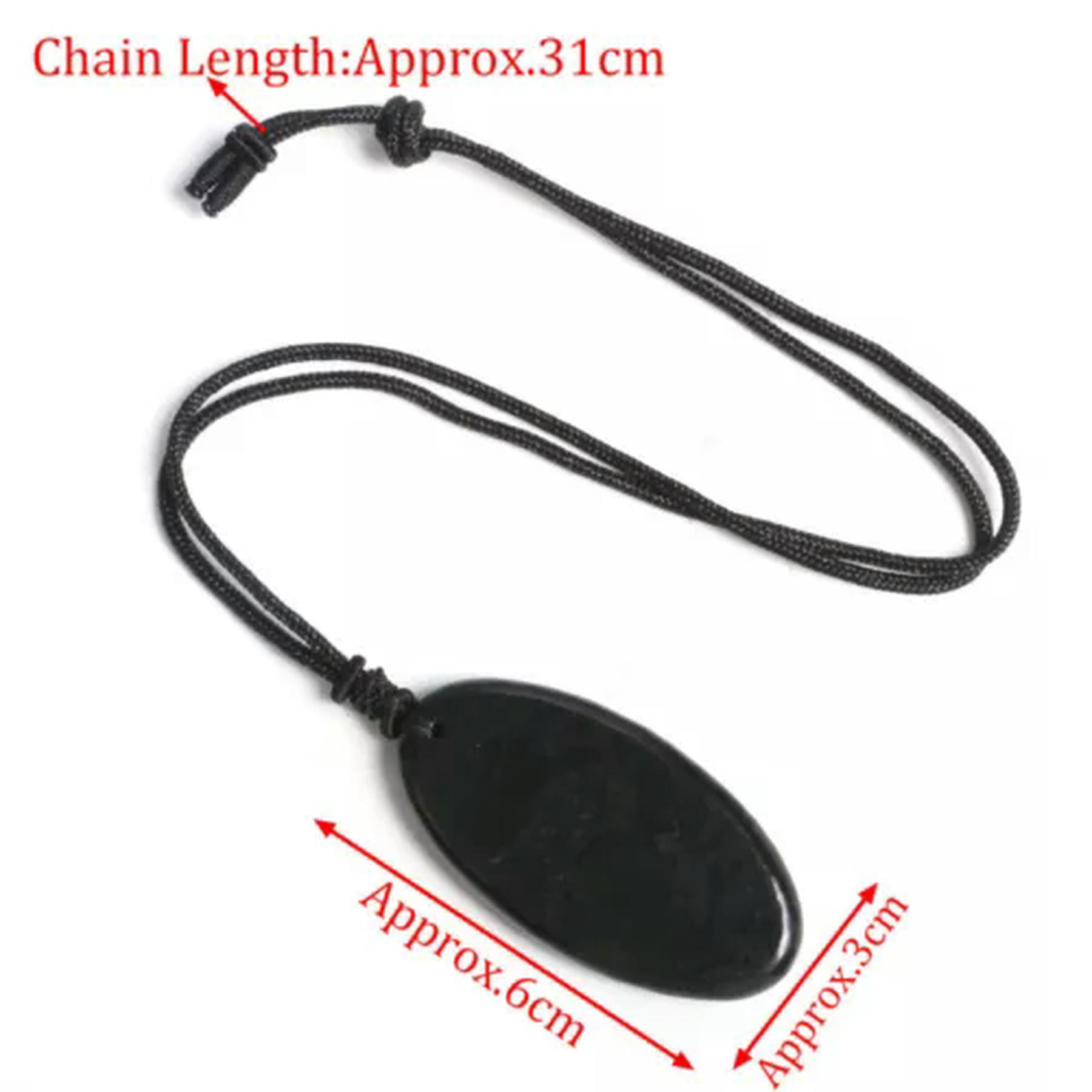 Emf Rope Shungite Stones Crystal Necklace Rope Pendant Reiki Healing Protection ...