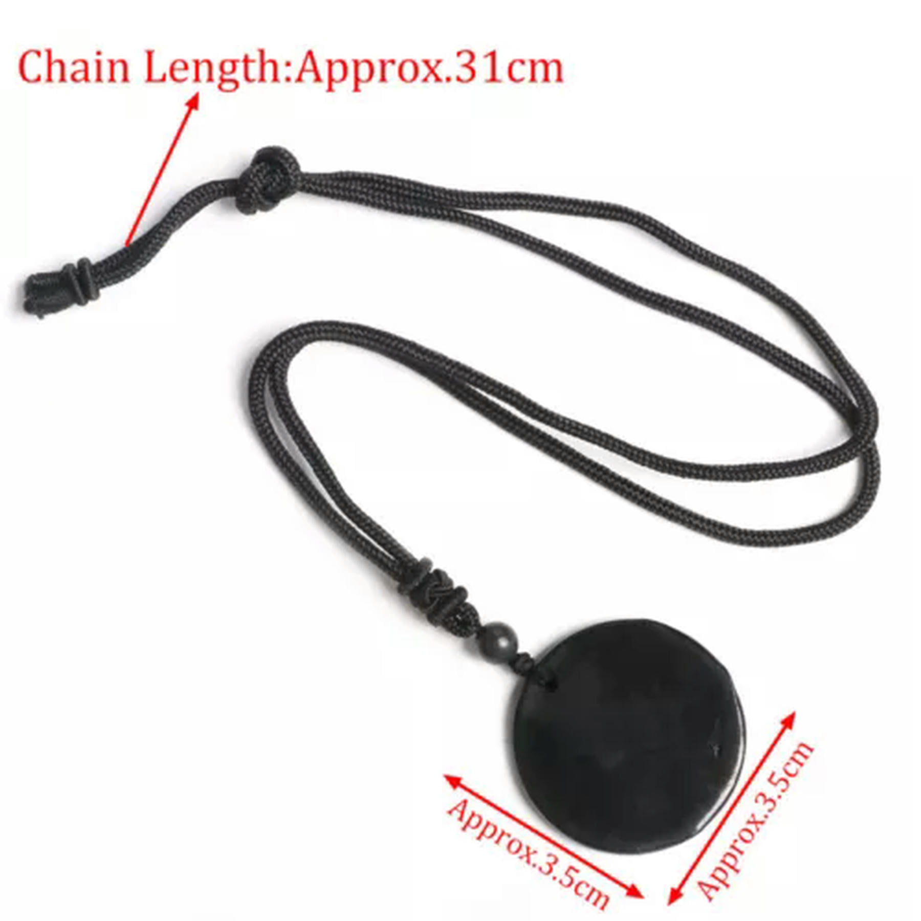 Emf Rope Shungite Stones Crystal Necklace Rope Pendant Reiki Healing Protection ...