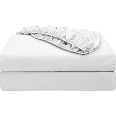 Shunjie.Home Fitted Sheet Only Twin XL Size 2 Pack, 100% Egyptian Cotton, 600 Thread Count, 16" Deep Pocket, White