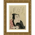 thumbnail image 1 of Shunkōsai Hokushū 11x14 Gold Ornate Wood Frame and Double Matted Museum Art Print Titled - Nakamura Utaemon as Inanoya Hanbei (C. 1822), 1 of 4