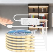 Shunlee 6.56ft COB LED Strip Light, 6 Rolls of 3000K Flexible COB LED for Acoustic Panel and Wood Slat Wall Panels Parallel with Dimmable Touch Sensor Switch, Cuttable for Wood Slat Lighting, Shelf