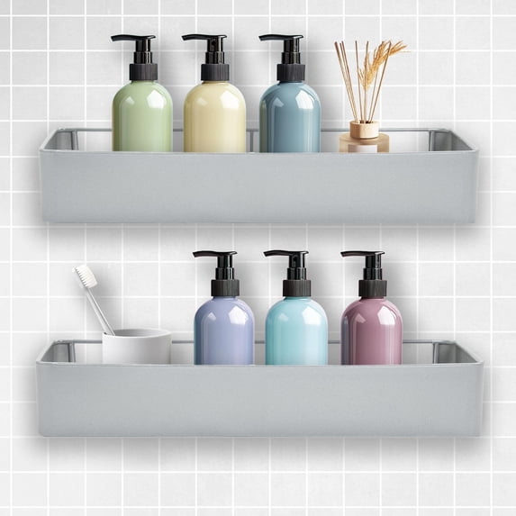Shuntong Premium Shower Caddy, Adhesive Bathroom Shower Organizer and Storage, No Drill Shower Shelves for Inside Shower, Rustproof Shower Storage Rack 3 Pack White