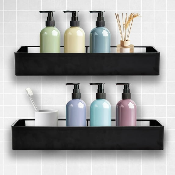 Shuntong Premium Shower Caddy, Adhesive Bathroom Shower Organizer and Storage, No Drill Shower Shelves for Inside Shower, Rustproof Shower Storage Rack 4 Pack White