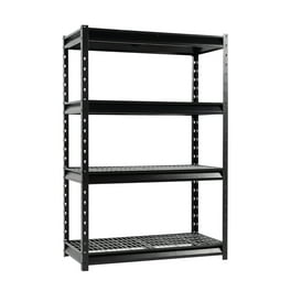 Hart Black Plastic 5-Tier 72 H x 36 W x 18 D, 750lb Total Capacity 