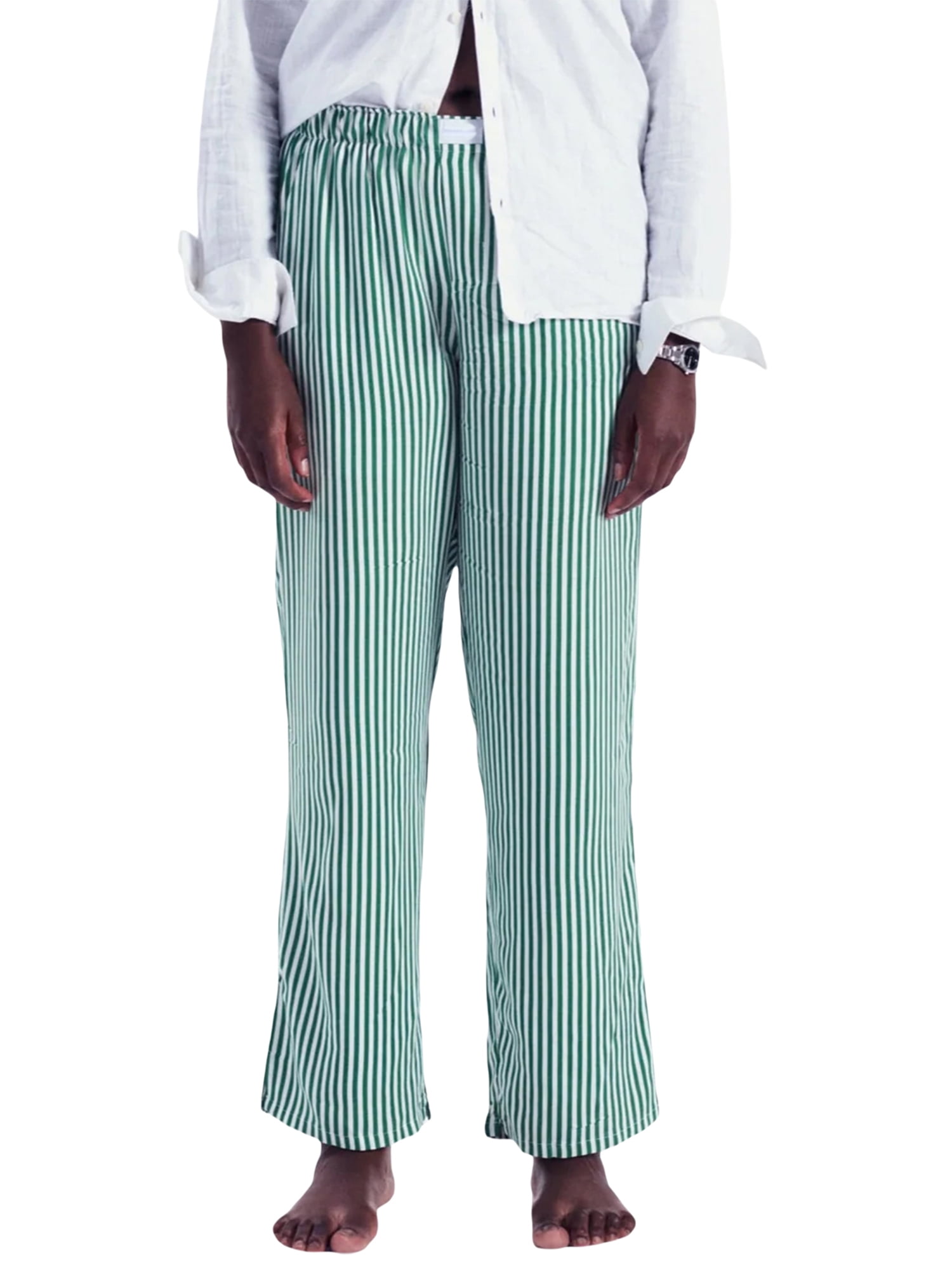 Shunvnny Women Striped Lounge Pants Pinstriped Wide Leg Pajama Pants ...