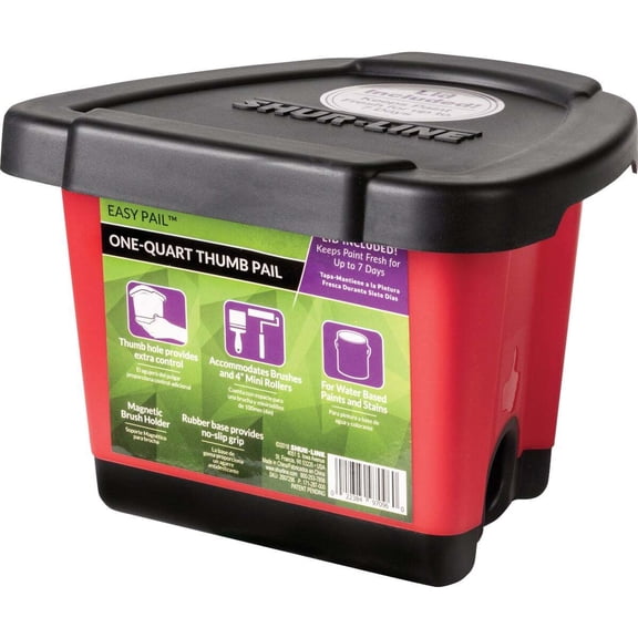 Shur-Line 1 Qt. Easy Paint Thumb Pail with Lid 2007296