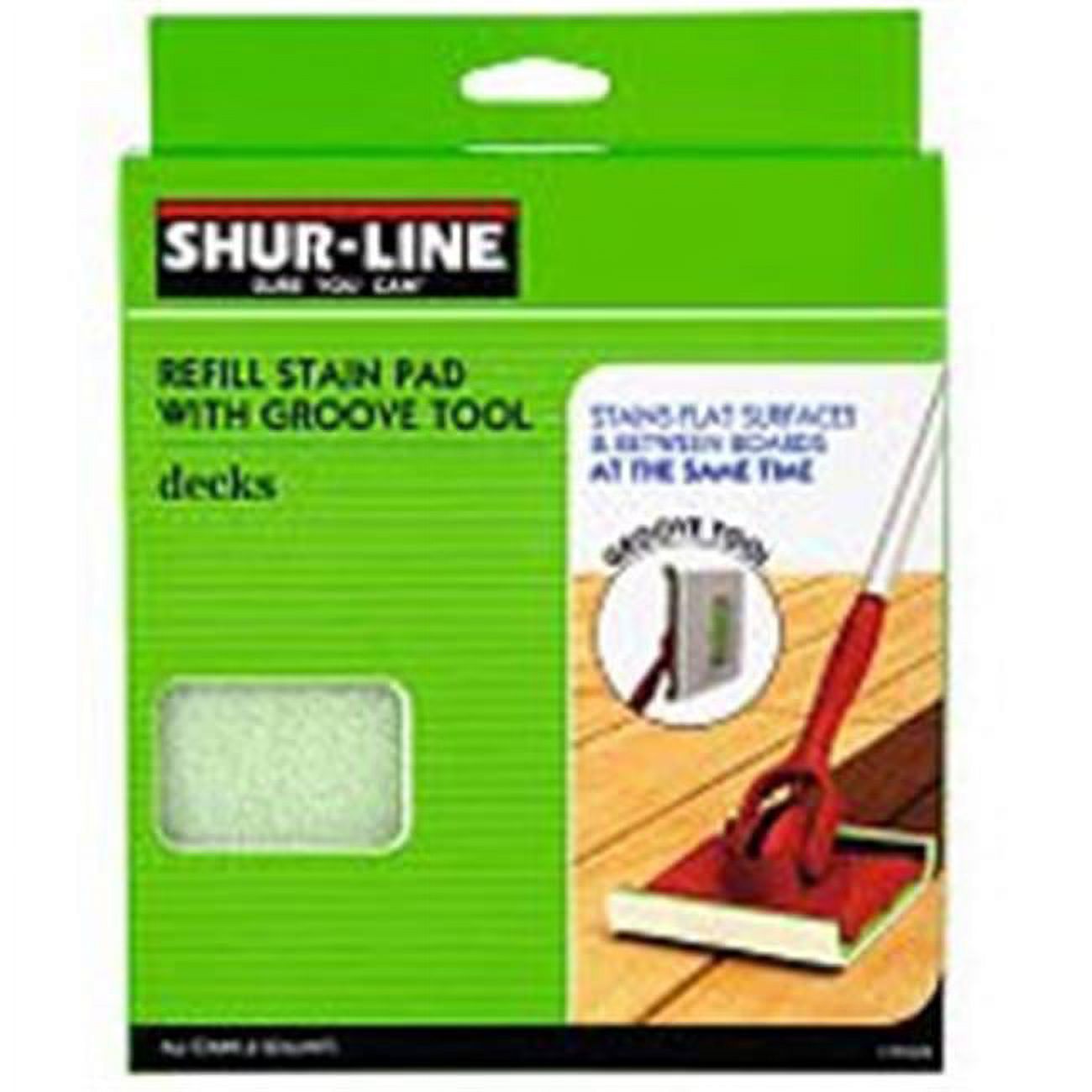ShurLine 1791258 Deck Stain Pad with Groove Tool Refill