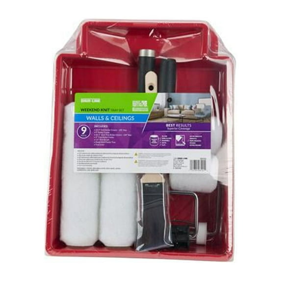 Shur-Line 2007030 Paint Roller Kit, 9 Pieces, Polypropylene
