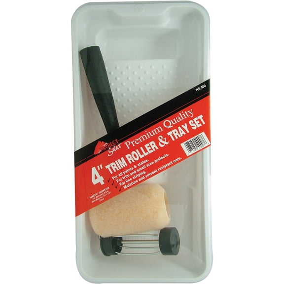 Shur-Line 2007320 Premium Line Marker Trim Roller Set, 4-Inch Interior & Exterior Use, Professional Finish