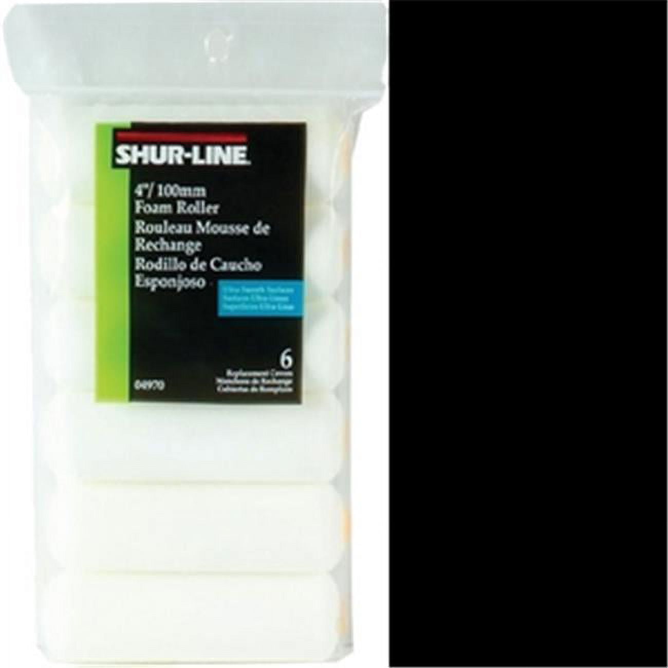 ShurLine Foam 4 in. W Mini Paint Roller Cover 6 pk