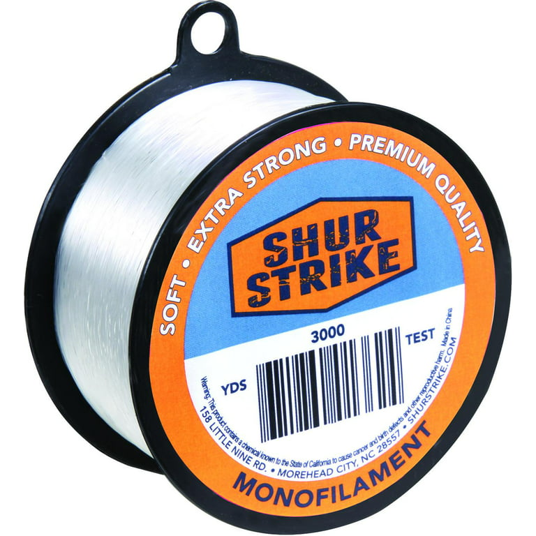 Shur Strike 3000-25 Bulk Monofilament Fishing Line 1/8Lb Spool 25 lb 220  Yards
