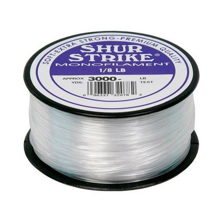 Shur Strike 3000-8 Bulk Monofilament Fishing Line 1/8Lb Spool 8 lb 700 Yards