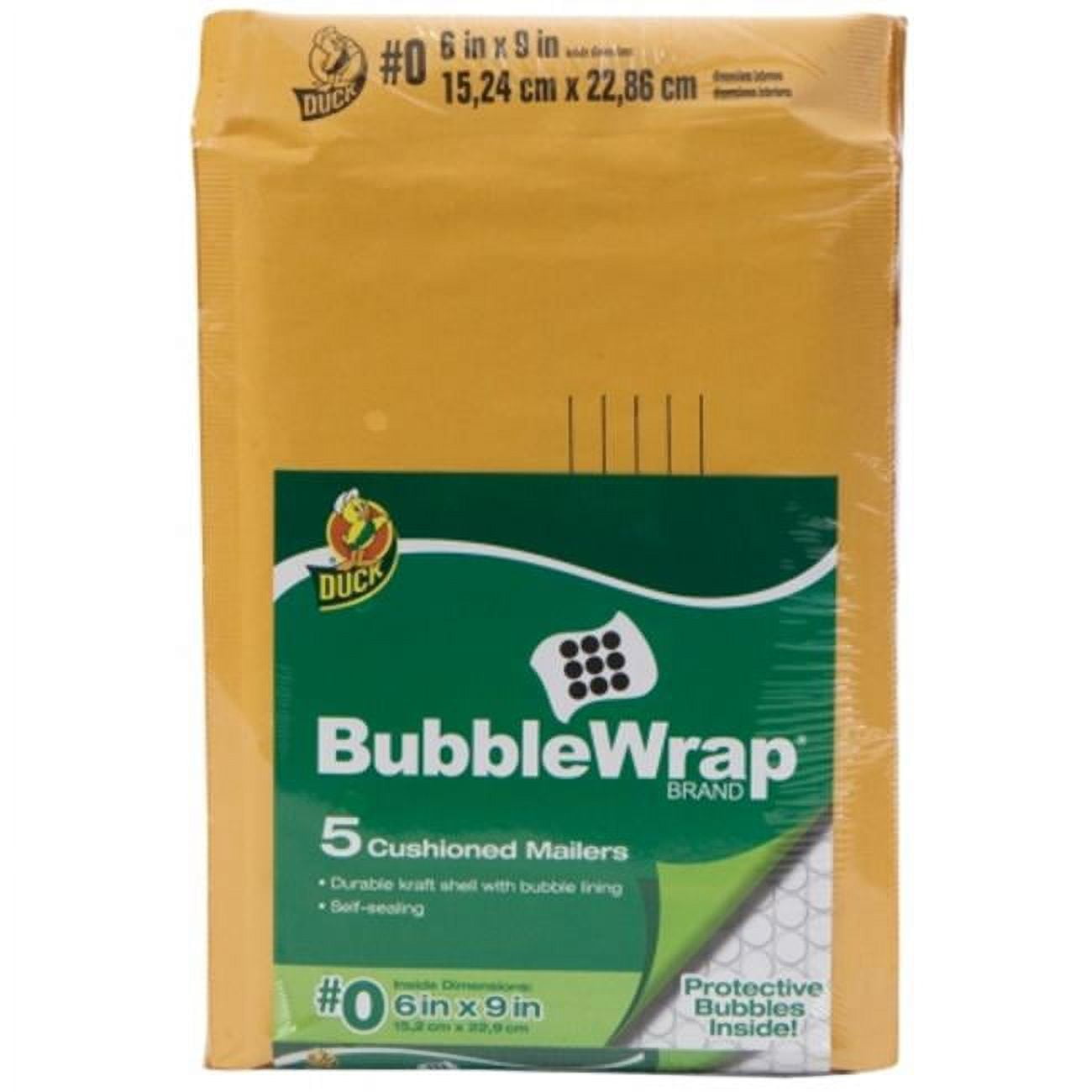 ShurTech Brands Duck Brand Kraft Bubblewrap Cushioned Mailer 6 x 9 in